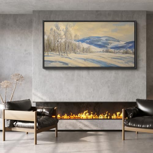 Image of MUDECOR Extra Large Framed Canvas Print Wall Art Birch Art for Living Room