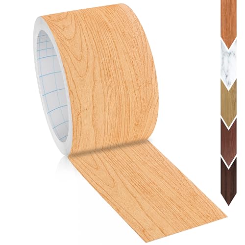 Image of GSCIT Club Wood Grain Repair Tape, 2.3 inch X 250ft Self Adhesive Maple Grain Repair Patch for Tables, Chairs, Baseboards, Doors, Windows, Floors, Handicraft DIY.