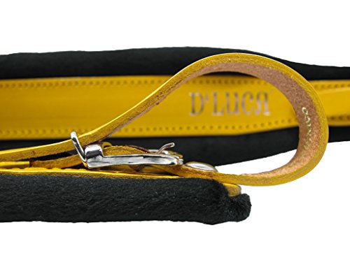 D'luca Dsm-Ywlbkv Pro Sm Series Genuine Leather Accordion Straps, Yellow/Black #TOP4