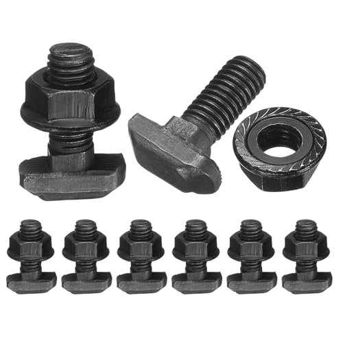 Boulons à tête en T M8 x 20 mm en acier haute résistance avec écrous M8