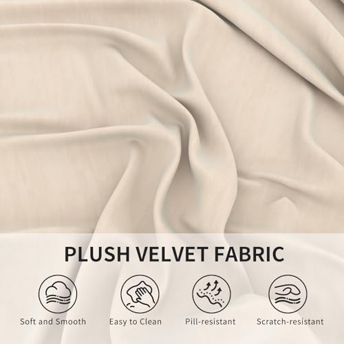 Sillón Plegable Terciopelo Beige miniatura 3