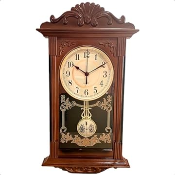 Relógio de Parede Antigo Quickway Rustico Harry Potter - Cor Madeira Vintage Grande Com Pêndulo Silêncioso Que Balança Moderno Para Cozinha, Sala De Estar