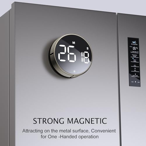 BlueSnail Kitchen Timer with LED Digital Display Smart Efficana for Home Classroom Gym Office, Volume and Brightness Adjustable Productivity Timer (Guncolor) - Image 4