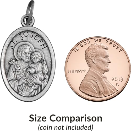 St. Joseph Medals 1" - 100 Count Bulk Pack, Catholic Patron Saint of Fathers, Workers, Men, Dads, Catholic Gifts for Evangelization, School and Church.3