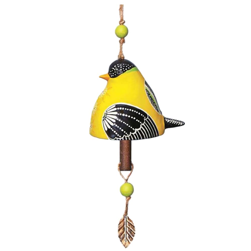 CTRLZS Bird Song Bell Garden Decoration,Hanging Rustic Wind Chime, Pendant Metal Tube Bell Door Bell Pendant C Easy to Use