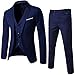 MORCHAN Costumes Slim Costume 3 pièces Blazer de soirée de Mariage Affaires Veste Veste et Pantalon(X-Large,Marine)