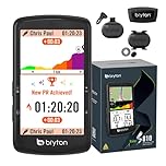 Bryton Rider S810 GPS-Fahrradcomputer Sensor-Bundle mit 3,5" Farb-Touchscreen, 50 Stunden Akkulaufzeit, Offline-Europakarte, Navigation mit Abbiegehinweisen, wasserdicht, ANT+/BLE-Konnektivität