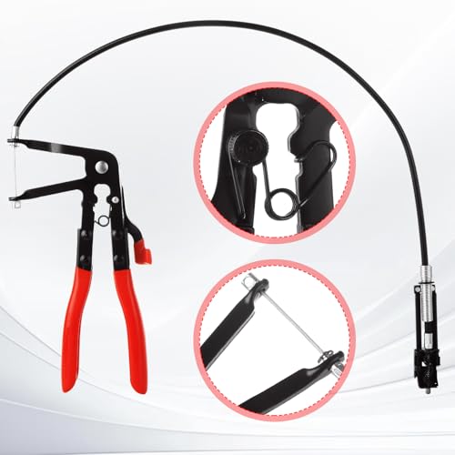 Conjunto de alicate de mangueira de 3 peças com mola de fio de longo alcance, alicate de braçadeira