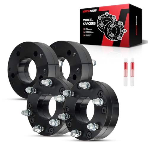 Torchbeam 5x5 to 6x5.5 Lug Wheel Adapters 2 inch with M14x1.5 Thread Pitch,78.1mm Hub Bore,4pcs Adapters for Grand Cherokee, Wrangler, C1500, Tahoe, Durango, Commander,Changes Bolt Pattern