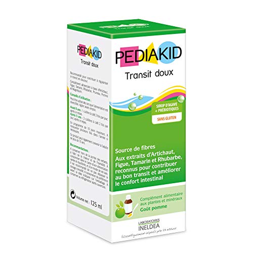 Pediakid – natuurlijk voedingssupplement pediakid transit – Formule Exclusive met Agave siroop – Draagt bij tot zachte regulering van de doorgang – natuurlijk appelaroma – fles van 125 ml