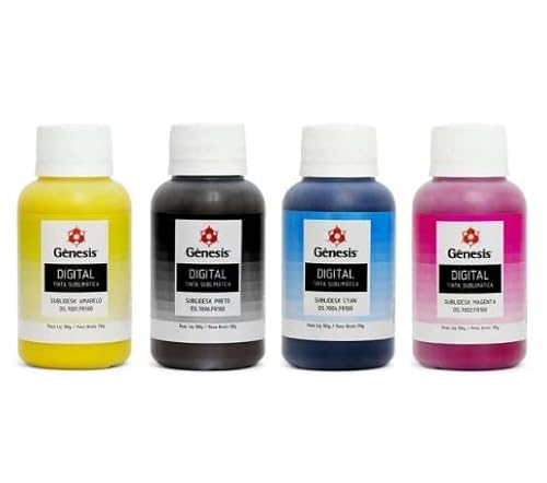 Kit 4 Tintas Genesis Sublidesk Sublimáticas 100 ml Cada
