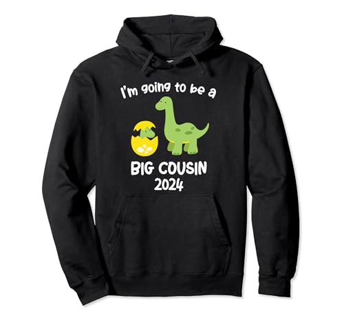 Kids I'm Going To Be A Big Cousin 2023 Dinosaurio promocionado nuevo Sudadera con Capucha