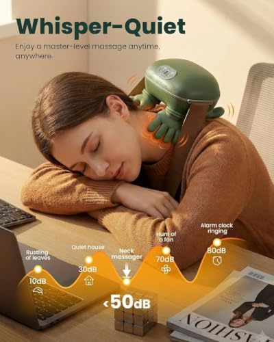 Image of SEAHELTON Shoulder and Neck Massager, Neck Massager for Pain Relief Deep Tissue with Two-Speed Temperature Adjustment Dual-Zone Heat, Back and Leg Massagers with Simulation Palm, Useful Gift