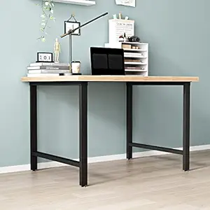 Black Metal Table Legs Desk Leg 28''H,Heavy Duty Table Legs Metal Desk Legs for Office Table, Computer Desk, Dining Table(Set of 2)