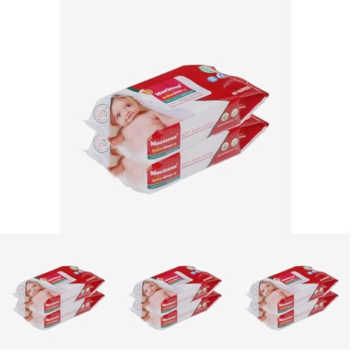 Image of Morisons Baby Dreams Gentle Premium Wet Wipes with Aloe Extracts & Vitamin E | 97% Water Wipes| dermatologically tested | Alcohol Free | Paraben Free | Wipes 80s Pack of 8