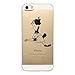 Produktbild Caler iPhone SE Hülle Transparent Ultra Slim Tasche Etui Weich Flexibel Crystal Clear Premium TPU Silikon Bumper Schutzhülle Interesting Design Smartphone Case Cover für iPhone SE 5 5S (Fußball)
