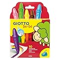 Giotto be-bè 479200 – Astuccio di 10 MAXI Pastelli per i più piccoli, 10 Pezzi