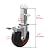 MSWY 5 Inch Scaffolding Casters, Set of 4 Heavy Duty Baker Scaffold Wheels with Dual Locking Brakes, Rubber Casters Square 1.25" Stem Replacement for 6ft Baker Scaffold, 300LBS Capacity per Caster