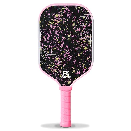 Pickleball Paddles, T700 Carbon Fiber Surface Pickle Ball Paddles Polypropylene Honeycomb Core, Shock-Absorbing Paddle with Anti-Slip Grip, Provides Control of Spin&Power