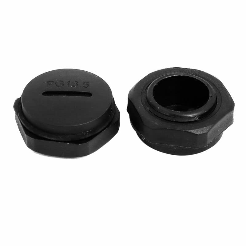 Tool parts PG13.5 Nylon Male Threaded Cable Gland Screw End Cap Cover Black 20pcs