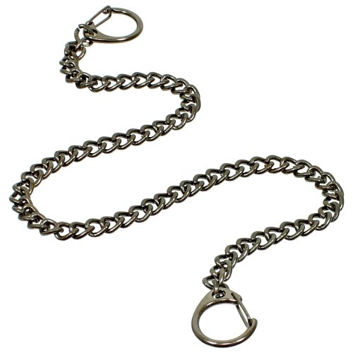 Preisvergleich Produktbild Ledershop24 Sicherheitskette - Metallkette Kellnerkette - Kette für Kellner Geldbörse Kellnerbörse Bikerbörsen 44cm mit 2 Karabinern