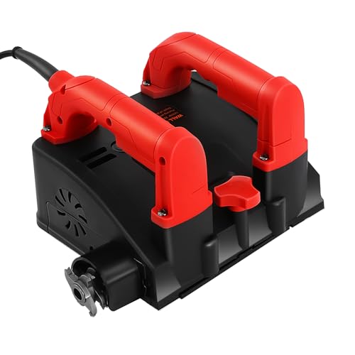 Cepilladora Eléctrica de Pared 1200W Fresadora de Hormigón 3000rpm Amoladora de Hormigón 16cm Ancho de Fresado Profundidad Ajustable con Cuchillas Laterales y Maletín de Transporte