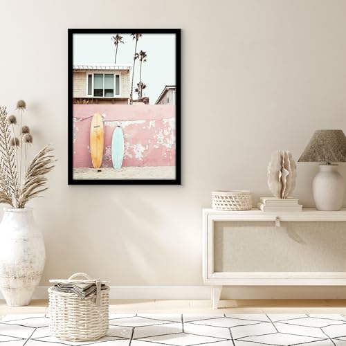 Americanflat 24x34 Poster Frame with Polished Plexiglass - Black Picture Frame - Wide Photo Frames Made of Engineered Wood for Vertical or Horizontal Wall Display - Epic Collection - Black