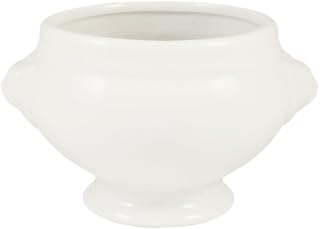 CAC China LN-12-P Lion Head 5-3/4-Inch by 4-3/4-Inch by 3-1/2-Inch 12-Ounce Super White Porcelain Lion Head Bouillon, Box of 24