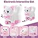 G.C Cat Toys for Kids Girls, Electronic Interactive Stuffed Cat Walk Meow and Wag Tail with Stroller Pet Care Accessories Toys Pretend Play Birthday Gifts for Toddlers Girls 3 4 5 6 7 8 Year Old
