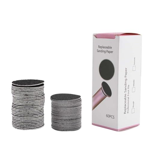 Extra Coarse 80 Grit for Electric Foot File Callus Remover Machine , 60Pcs Replacement Sandpaper Pad Disks Discs , Random Orbital Sanders
