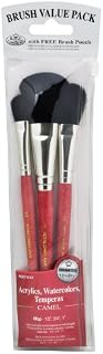 Royal and Langnickel Camel Hair Mop Brush Set (Pack of 3)
