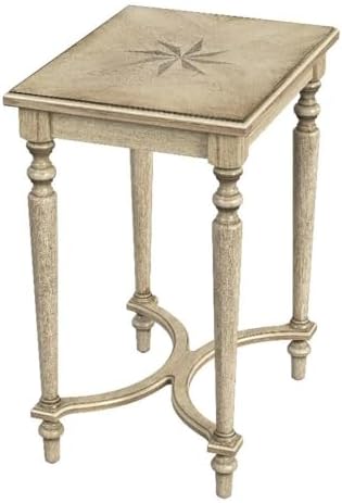 Butler Specialty Company Tyler Solid Wood Inlay Accent Table - Antique Beige