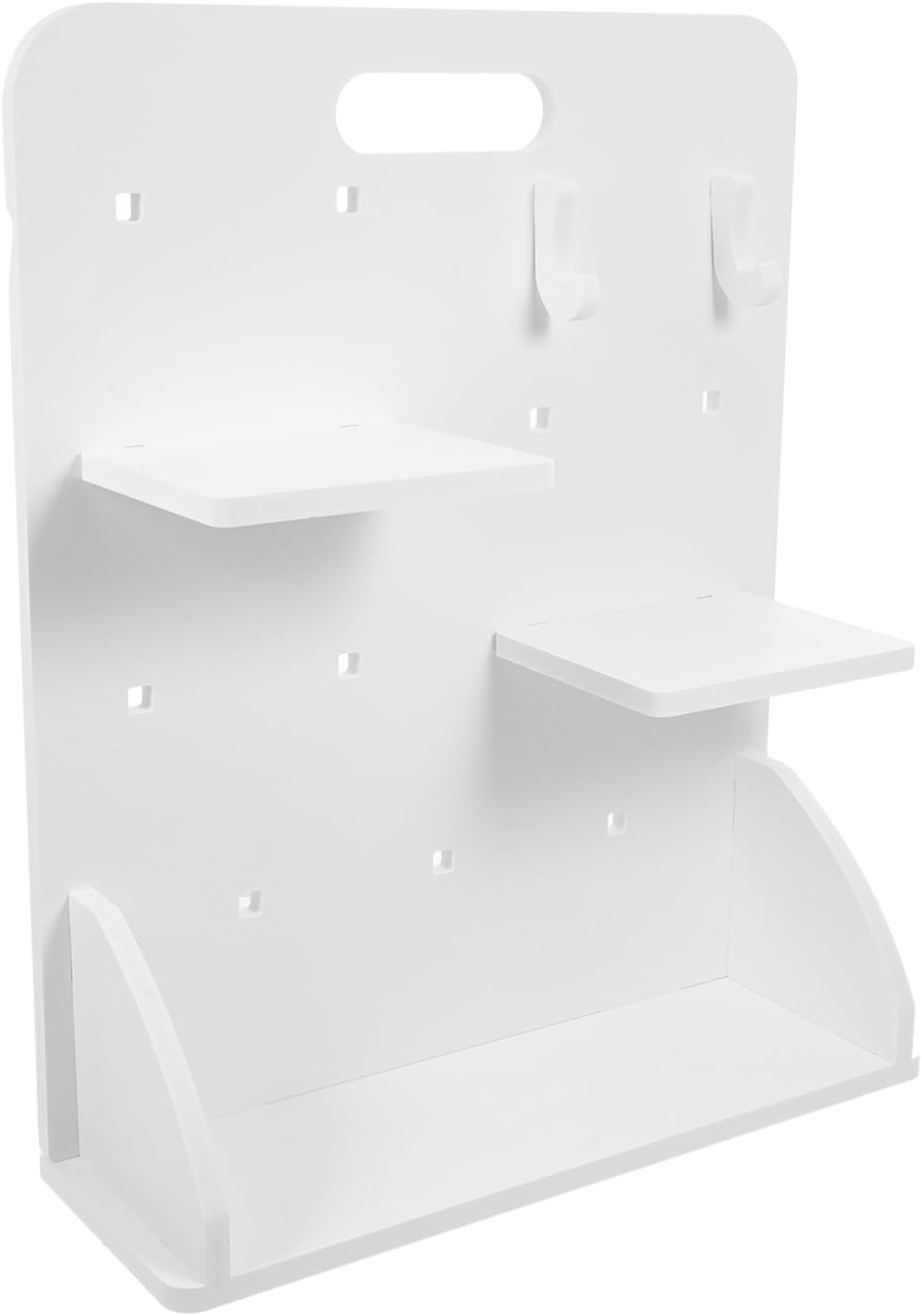 1set Multi-Purpose Desktop Pegboard Organizer with Shelves Hooks No-Drill Storage System for Office Desk Organization Stylish Versatile and Functional Display