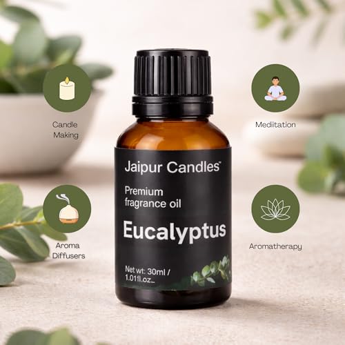 Image of Fragrance Oil | 30 ml | Aroma Oil for Home Fragrance | Best for Aromatherapy | Use in Diffusers, Candles, Air Fresheners (30ML, Eucalyptus)