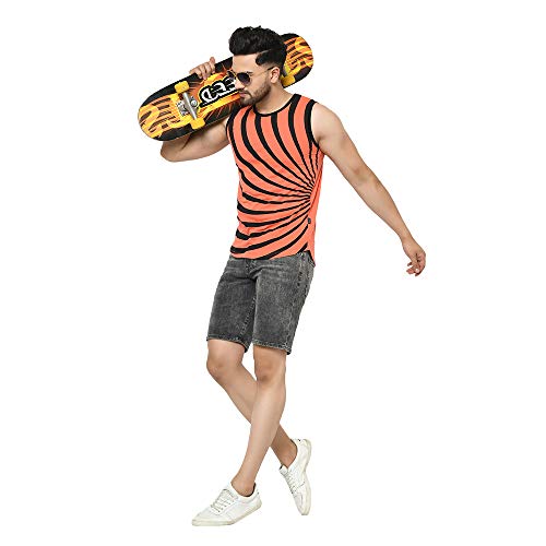 Image of RIGO Men's Geometric Slim Fit Vest (SD02201040 Pink