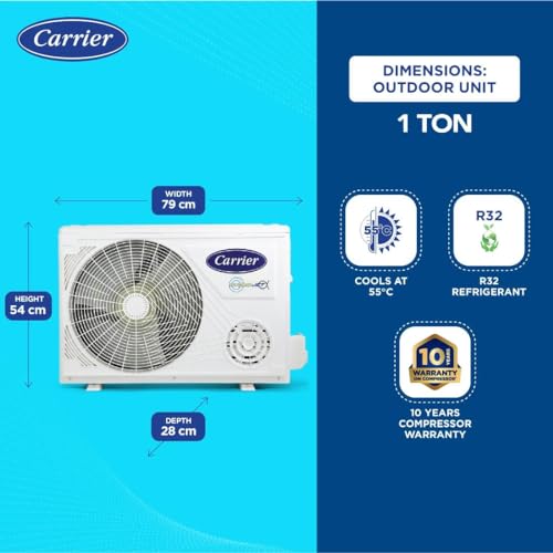 Image of Carrier 1.5 Ton 18K 5 Star XCEL EDGE EXi Inverter Split Air Conditioner (CAI18CE5R34W0 5 kW, White)