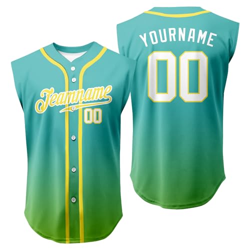 Custom Gradient Baseball Jerseys Printed Stitched Name & Number Hip Hop T-Shirts