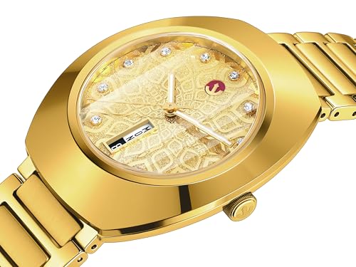 Rado - DiaStar Original Automatic - Men - Swiss- Ultra-Shiny Yellow Gold Ceramos - 11 Light Cubic Zirconia - 80 Hours of Power Reserve - Automatic - 38 mm - Water Resistant 100 M2