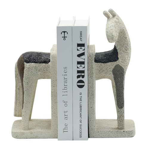 Lukitas Abstract Horse Bookends - Heavy Duty Non-Slip