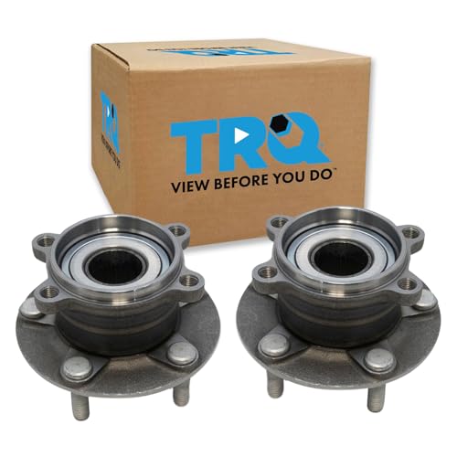 Image of TRQ Rear Driver and Passenger Side Wheel Bearing and Hub Assembly Set 2 Piece Compatible with 2013-2021 Mazda CX-5 AWD 2022-2023 CX-5