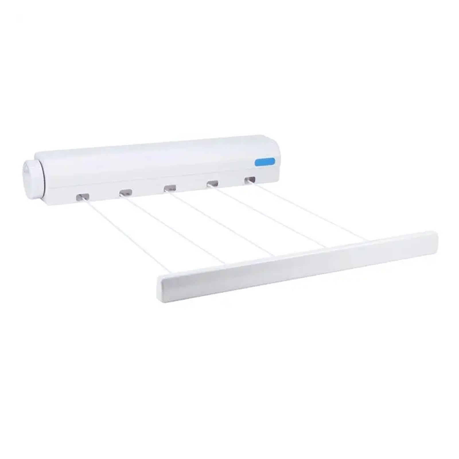 Retractable Washing Line Automatic Telescopic Clothesline Wall Mounted Retractable Laundry Hanger Indoor Drying Rack Towel With Hook(5 Wires 3.75m)