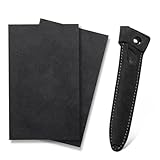 Scissors Bag Genuine Leather Scissors Safety Sheath Bag with Cleaning Cloth Stylist Scissors Cover Protector Barber Shears Hair Scissor Sheath for Hairdressers(HJ-BHT02-Black)