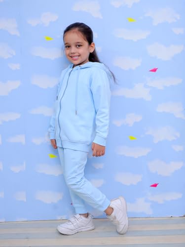 Image of The Mom Store Kids Sweatshirt With Joggers Set| Cotton With French Terry | Cute Prints | Warm | For Boys & Girls | Trendy Winter Sets For Kids | Hoodie And Sweatpant Set