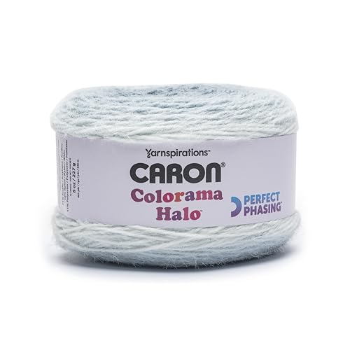 Image of Caron Colorama Halo Cake Caron Bluestone Frost Yarn - 2 Pack of 8oz /226.79g - 71% Acrylic,18% Nylon,11% Polyester - #5 Bulky - 60 Yards for Knitting, Crocheting & Crafts