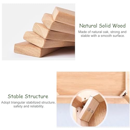 Supporto per Pesci in Legno di Quercia a 2 Livelli per rettili e Tartarughe, espositore per vetrine Resistente, Versatile scaffale per riporre Animali Acquatici ed esotici.