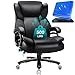 Indulgear 500lbs Big and Tall Office Chair with Gel Seat Cushion,Heavy Duty Office Chair for Heavy People, High Back Executive Computer Chair with Adjustable Lumbar Support, Dual Rubber Wheel
