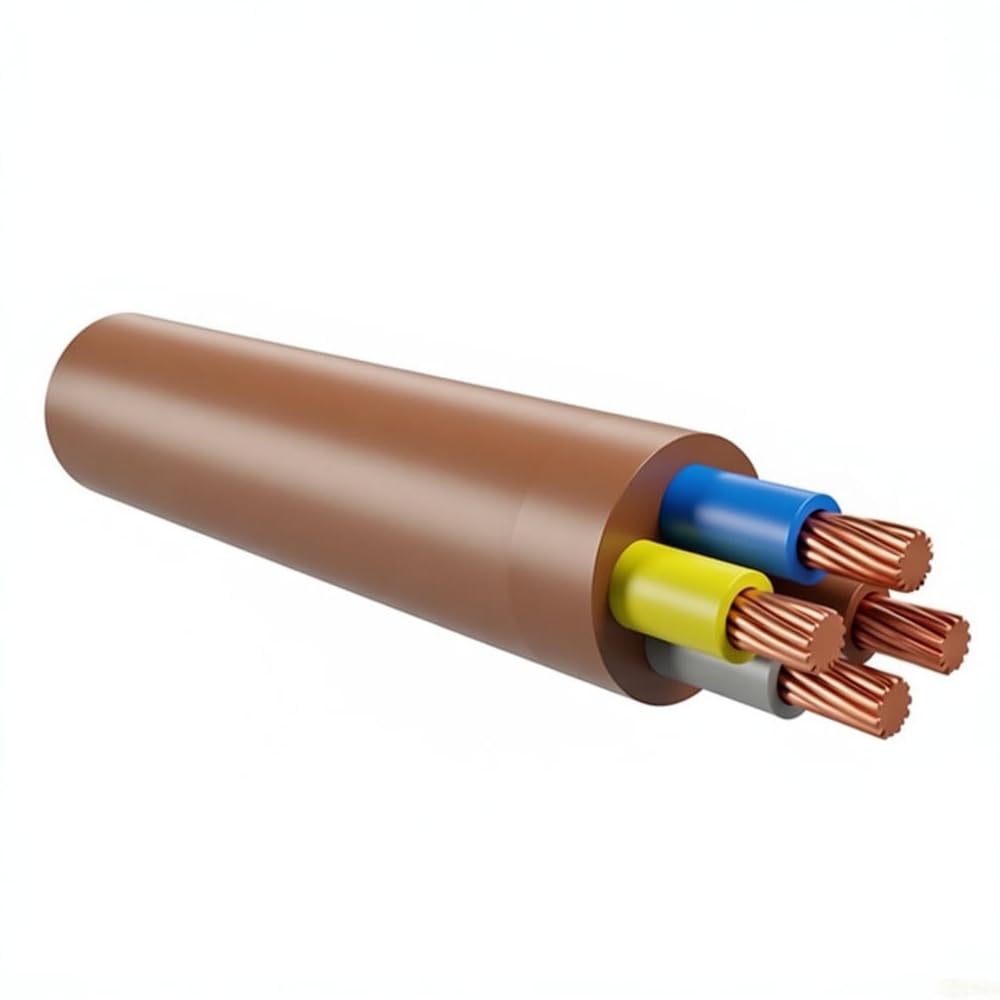 Câble FS18OR18, section 4 x 0,75 mm², bobine de 25 m, installation électrique, 300 V, 380 V, 500 V, remplace FROR, 4 conducteurs, câble d'alimentation, énergie, conforme CPR, ignifuge, triphasé