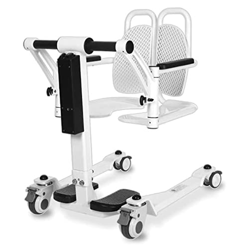 Electric Patient Lift for Home Outdoor Travel Folding Wheelchair Lift Elderly Care Transport Wheelchair w/180° Split Seat for Se