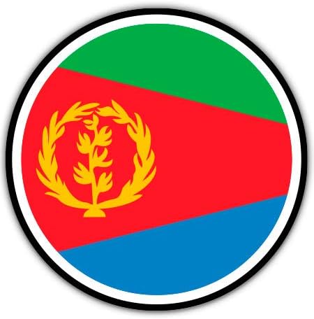 GT Graphics Eritrea Flag - 3" Vinyl Sticker - for Car Laptop I-Pad Phone Helmet Hard Hat - Waterproof Decal