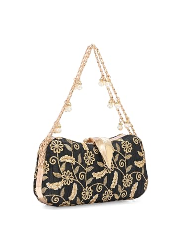 Image of TOOBA Handicraft Clutch Purse For Women with Sleek Design Embroidered Clutch| Trendy Stylish Bridal, Party, Wedding Sling Bag